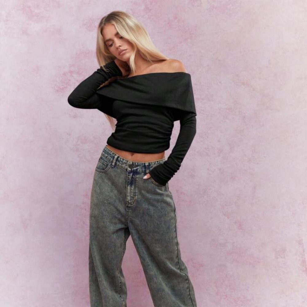 Off Shoulder Knit Top